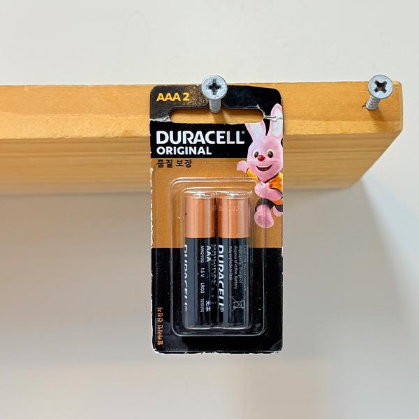 듀라셀 오리지널 알카라인 AAA건전지 스몰카드 2p