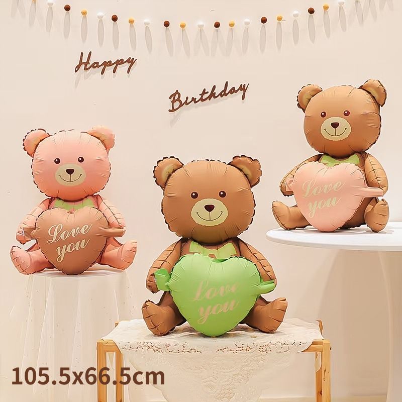 ABM러브유 하트 곰돌이풍선 색상랜덤