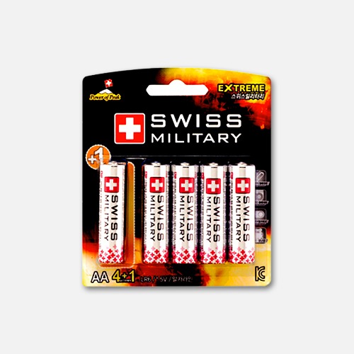 ★스위스밀리터리 알카라인 건전지 AA 4+1개입