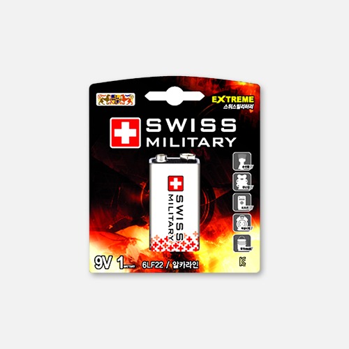 ★스위스밀리터리 알카라인 건전지 9V 1개입