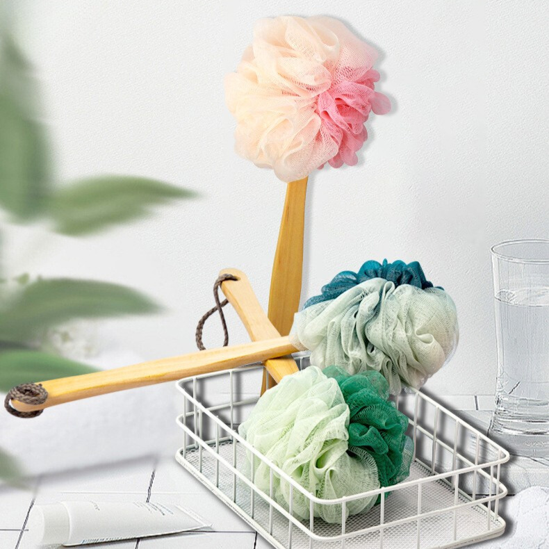 ABM우드 버블 막대 샤워볼 색상랜덤