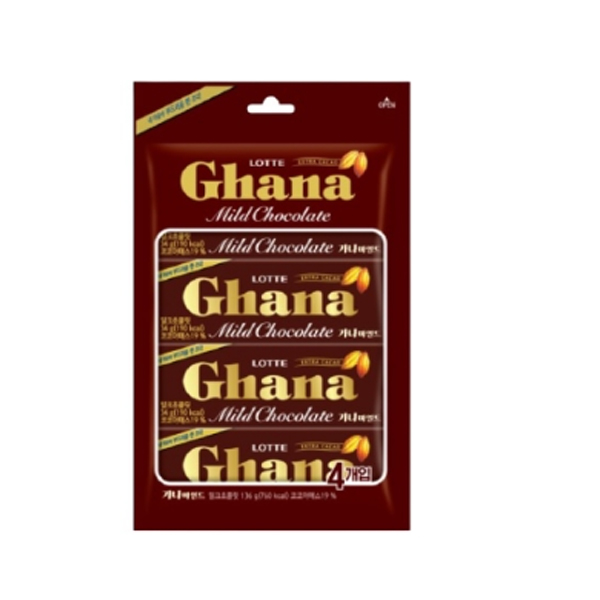 ★가나 마일드 초콜릿 136g 4번들