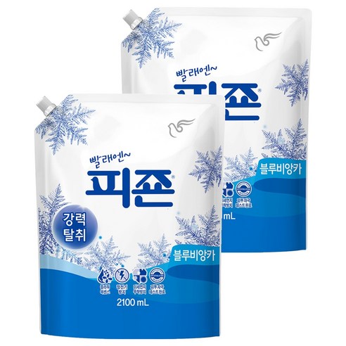 피죤 섬유유연제 블루비앙카 2.1L+2.1L 리필