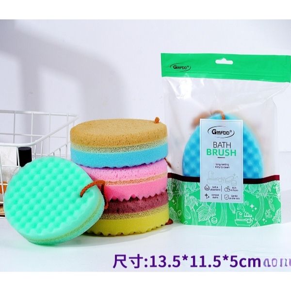 ABM물방울 목욕 스펀지 1개입 색상랜덤