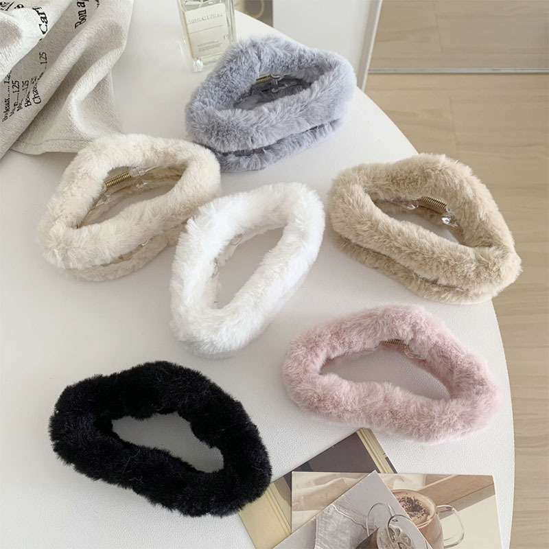 ABM퍼 구름그립 헤어 집게핀 색상랜덤