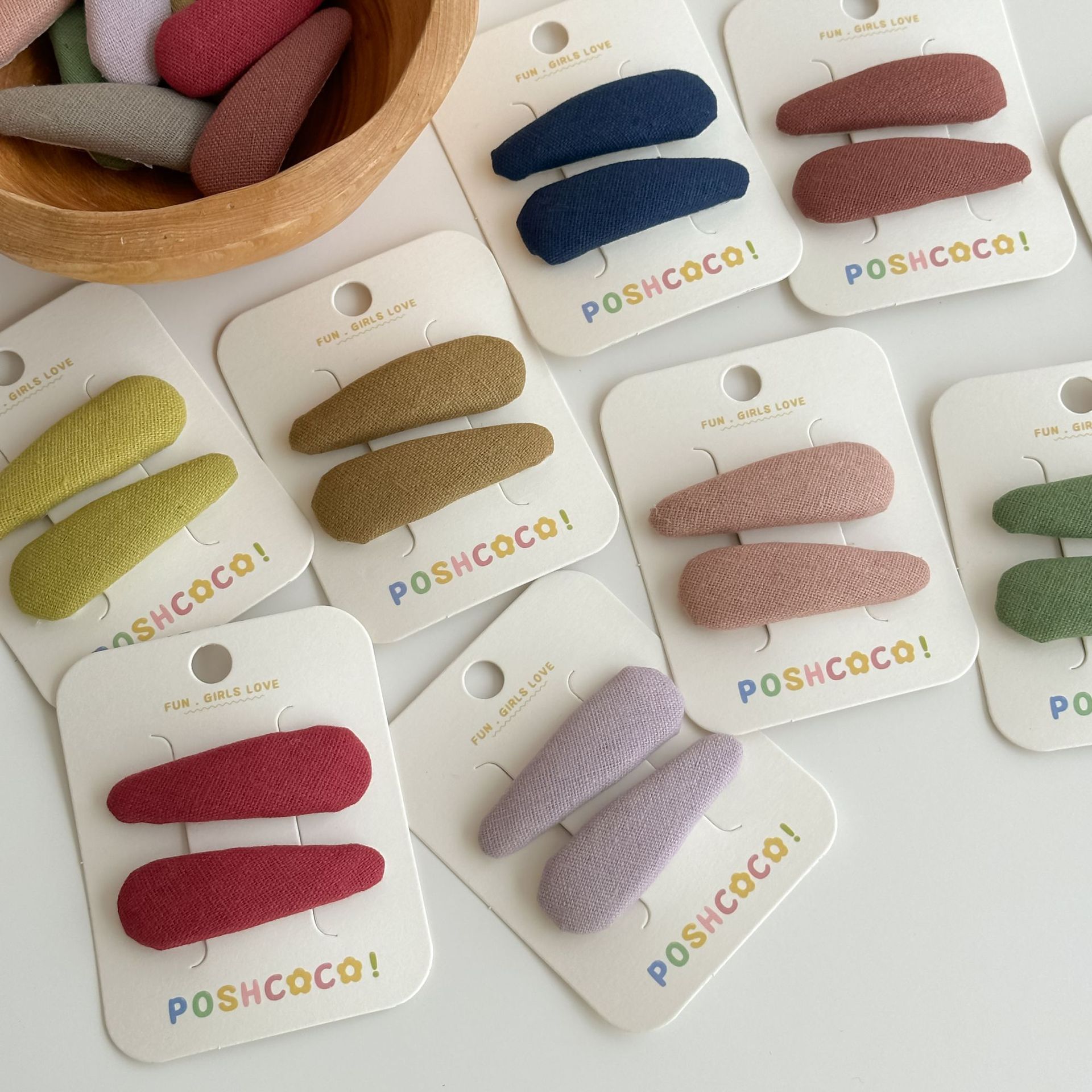 ABM파스텔 코튼 헤어핀 2종 색상랜덤