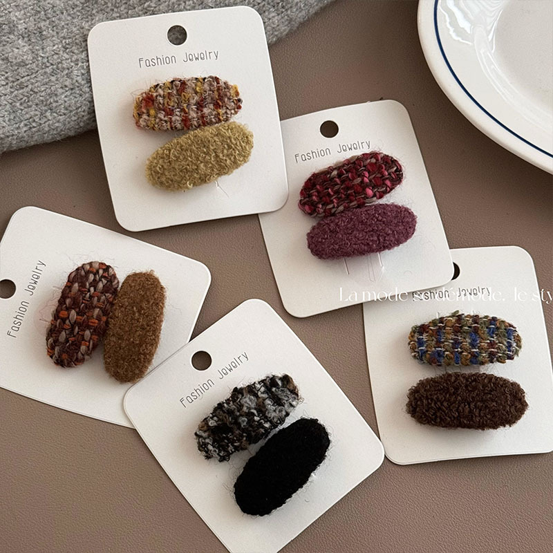 ABM트위드 울믹스 헤어핀 2종 색상랜덤