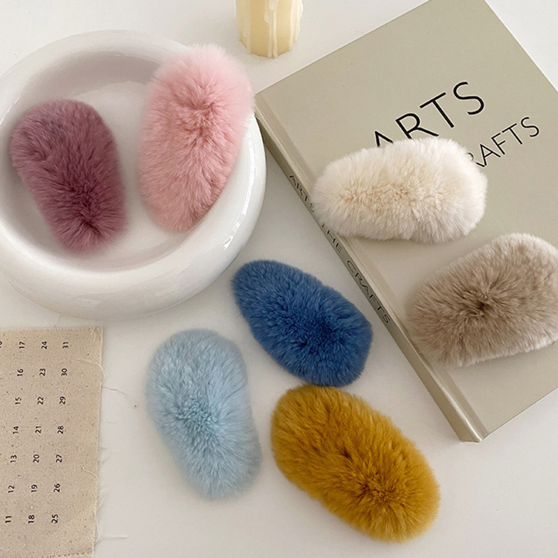 ABM플러피 드롭 헤어핀 색상랜덤