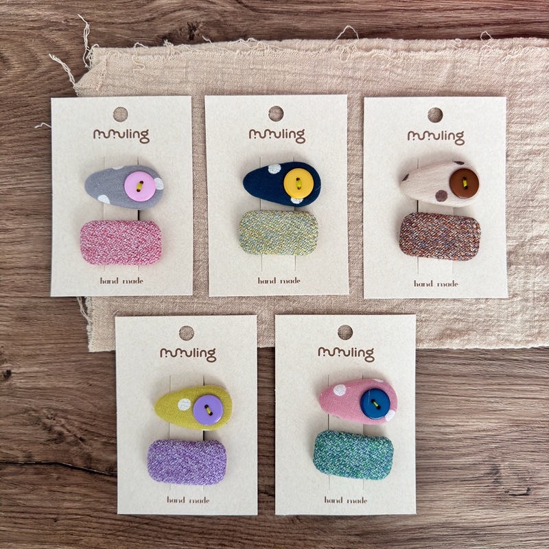 ABM톡톡 단추 헤어핀 2종 색상랜덤