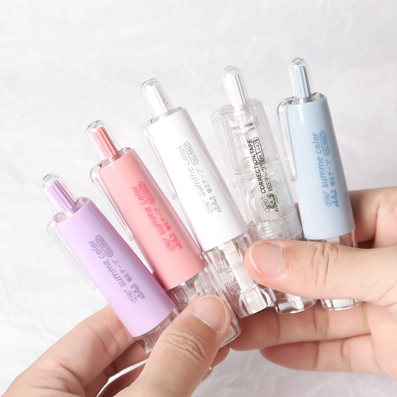 ABM파스텔똑딱이수정테이프 색상랜덤