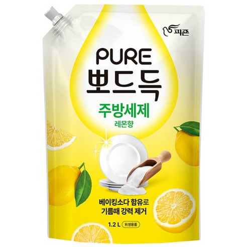 피죤 퓨어 뽀드득 주방세제 레몬 1.2L
