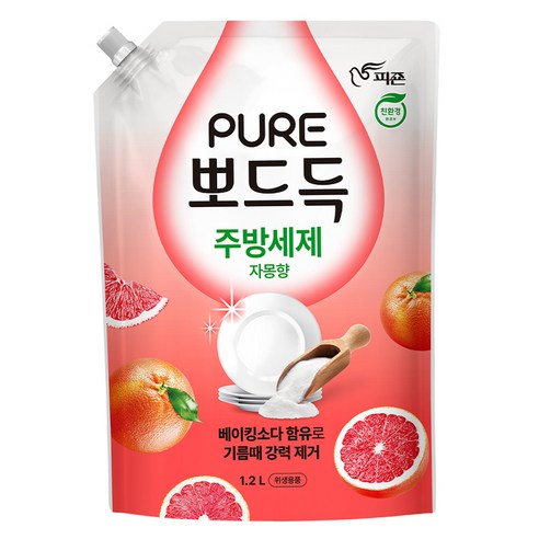 피죤 퓨어 뽀드득 주방세제 자몽 1.2L