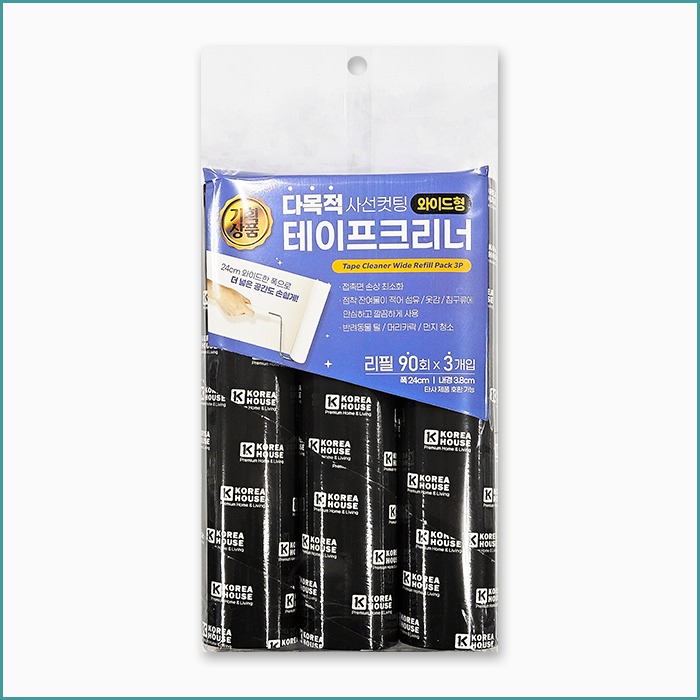 KT다목적사선컷팅테이프크리너24cm와이드형리필3개입