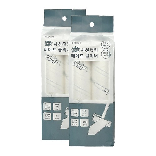 나무이야기사선컷팅테이프클리너와이드리필60회(2p)(24cm)