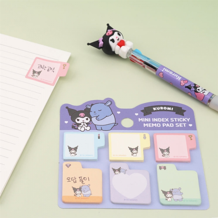 산리오 미니 인덱스 점착메모세트 쿠로미