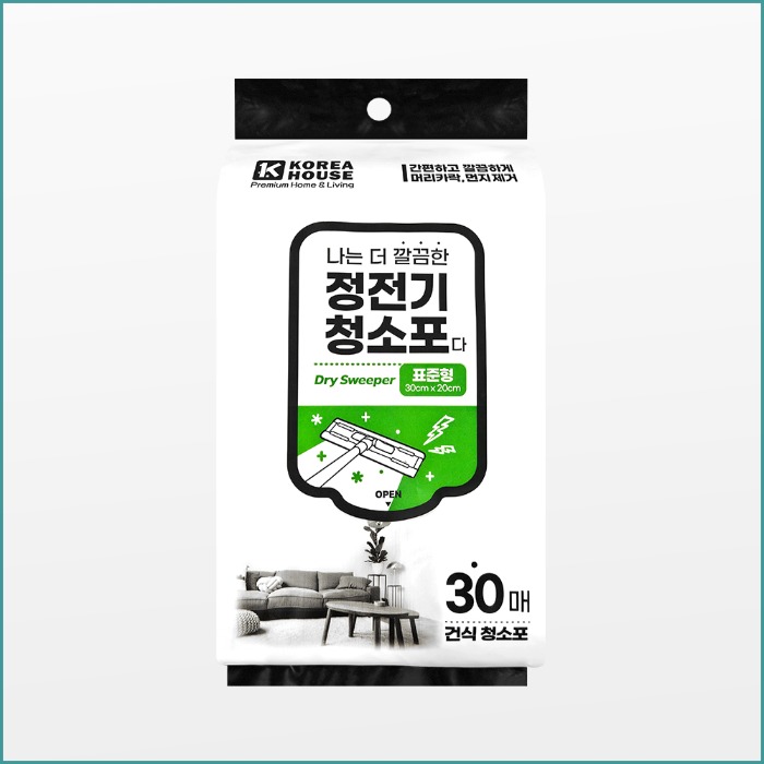 나는 더 깔끔한 정전기 청소포다 표준형 30매20x30cm